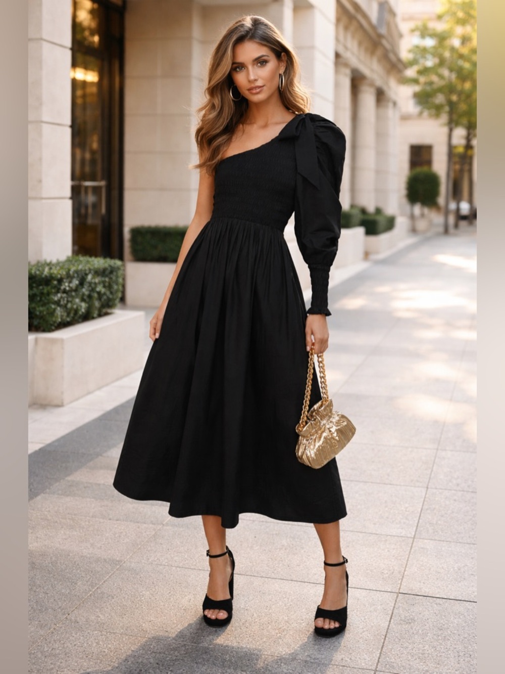 Cleobella  Black Leonie Ankle Maxi Dress Size XS
